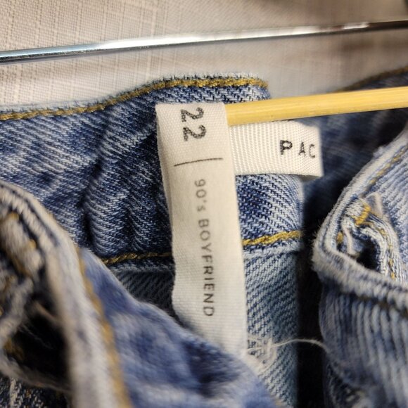 Pacsun 90s Boyfriend High-Waisted Patchwork Jeans 22x30 - Picture 5 of 10